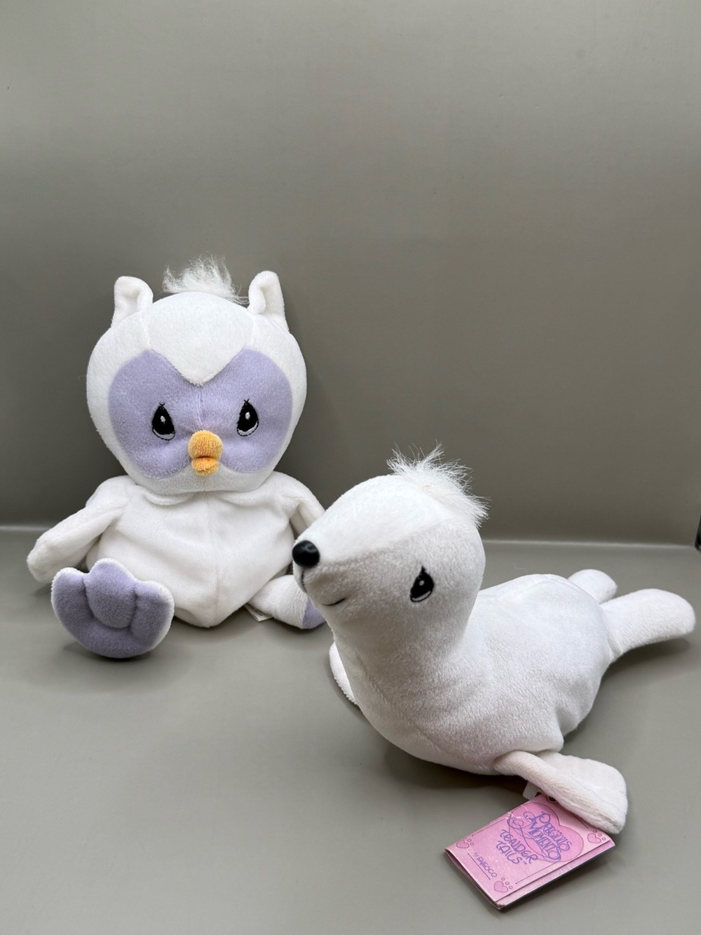 Vintage Precious Moments Tender Tails Lot Baby Seal and Hoot the Owl